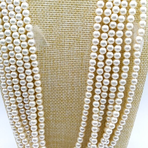 Multi-strand Faux Pearl Necklace - Picture 8 of 11